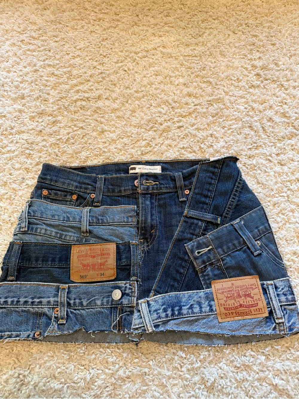 Vintage denim skirt